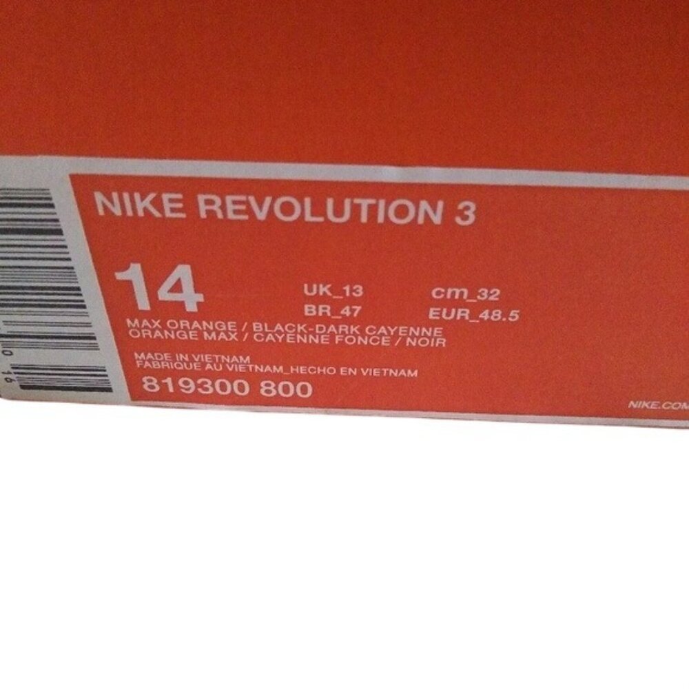 Nike Revolution 3 Running Athletic Shoes, Max Orange/Black/Dark Cayenne,… - Picture 9 of 9